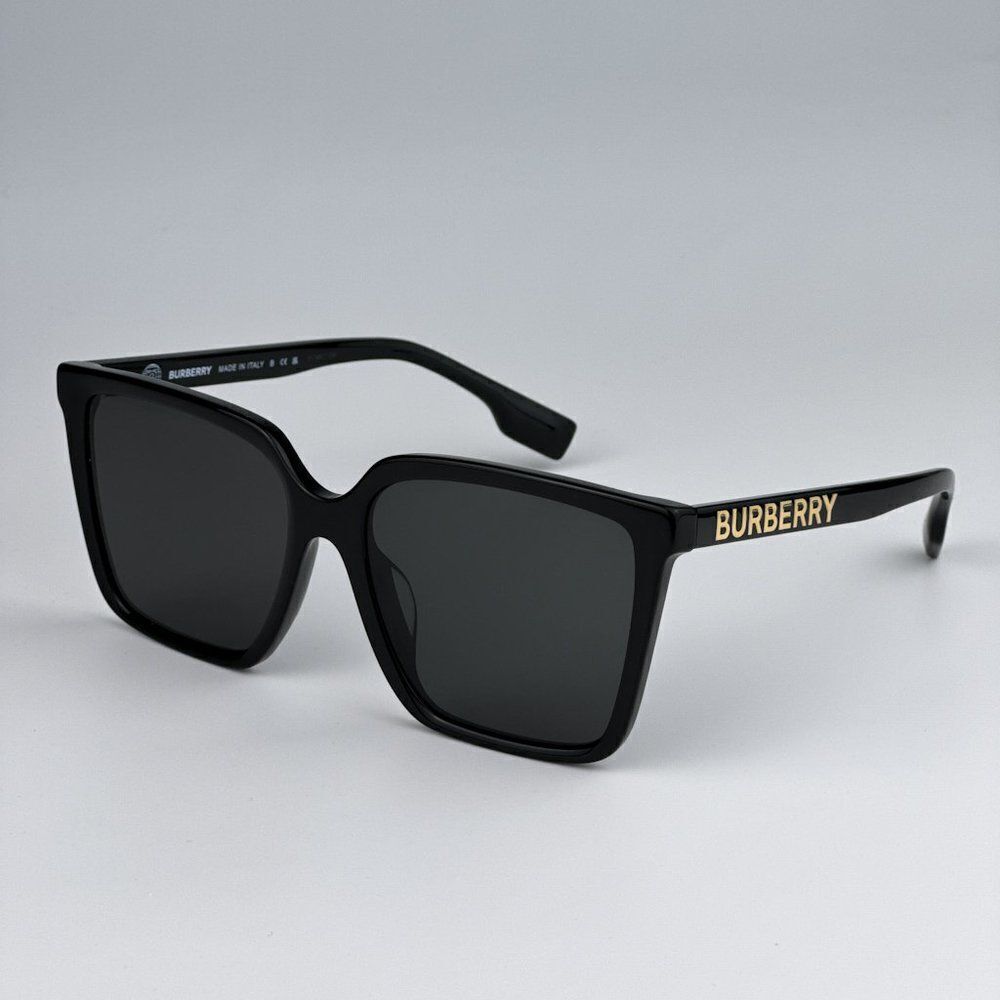 NEW Burberry BE4411D 300187 Black Dark Grey Square Women Sunglasses BE 4411D - Picture 4 of 10